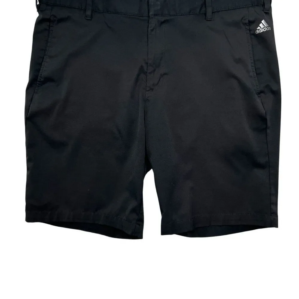 Adidas Golf Shorts Men's 38 Black‎ Pure Motion Stretch 3-Stripe Performance